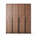 Kast van hout met vier deuren en metalen handgrepen 180 x 120 x 45cm
