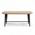 Lамinate eettafel met zwart metalen poten 120 x 80 x 75cm