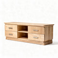 Houten tv-meubel met vier lades en afmetingen 120 x 40 x 50cm